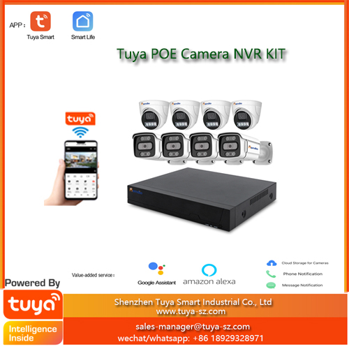 Tuya POE IP Camera HDD NVR Kit