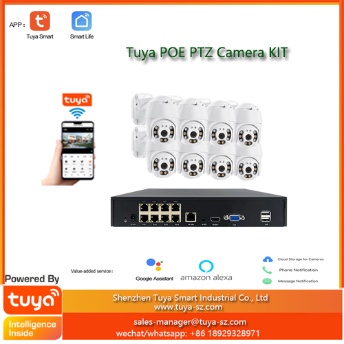 Tuya POE PTZ Camera NVR kit